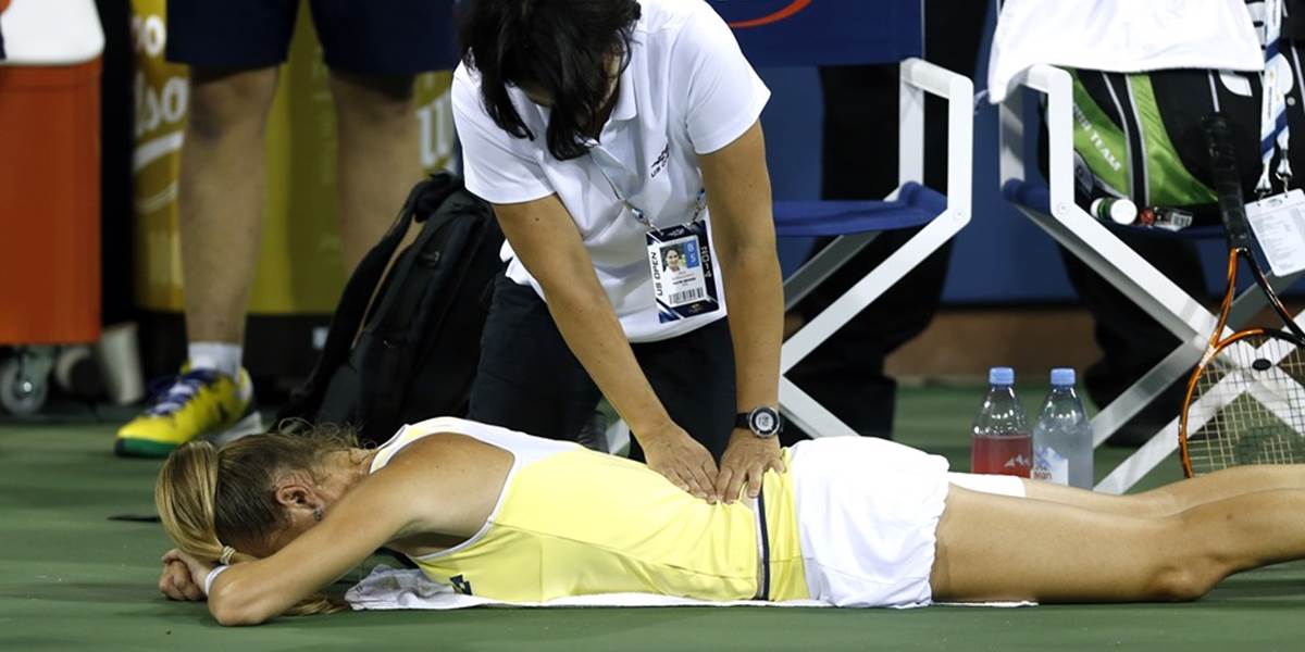 US Open: Rybáriková nedohrala pre zranenie tretí set proti Wozniackej