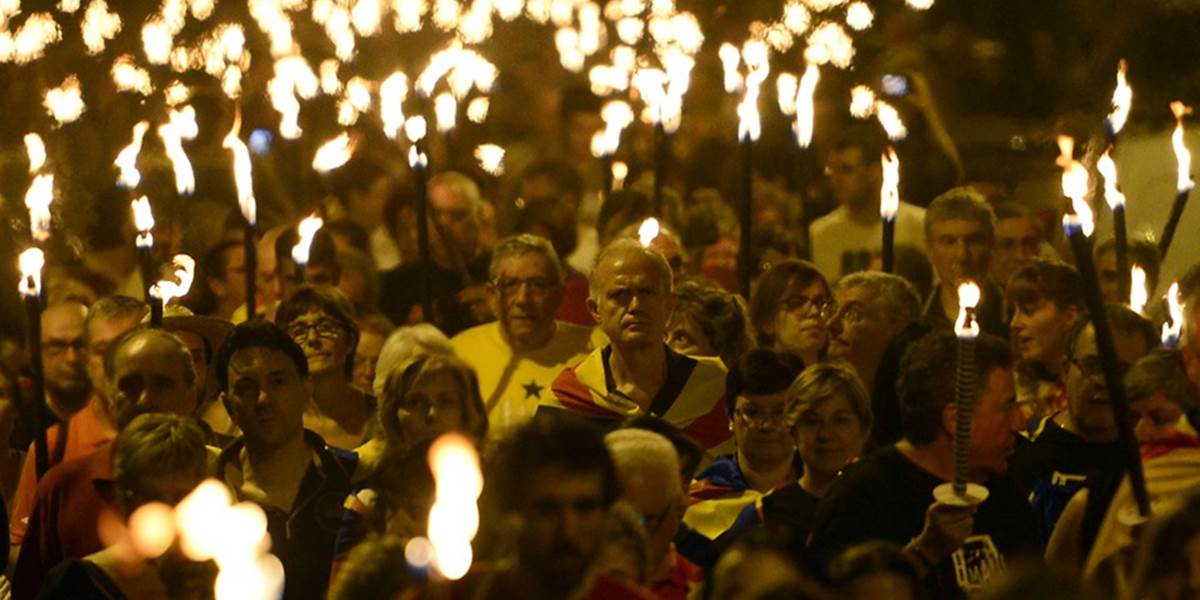 Katalánski separatisti pochodovali za referendum o nezávislosti