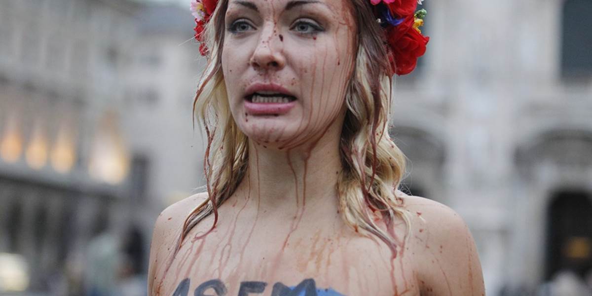 VIDEO Polonahé aktivistky Femen protestovali proti Putinovej prítomnosti na summite v Miláne