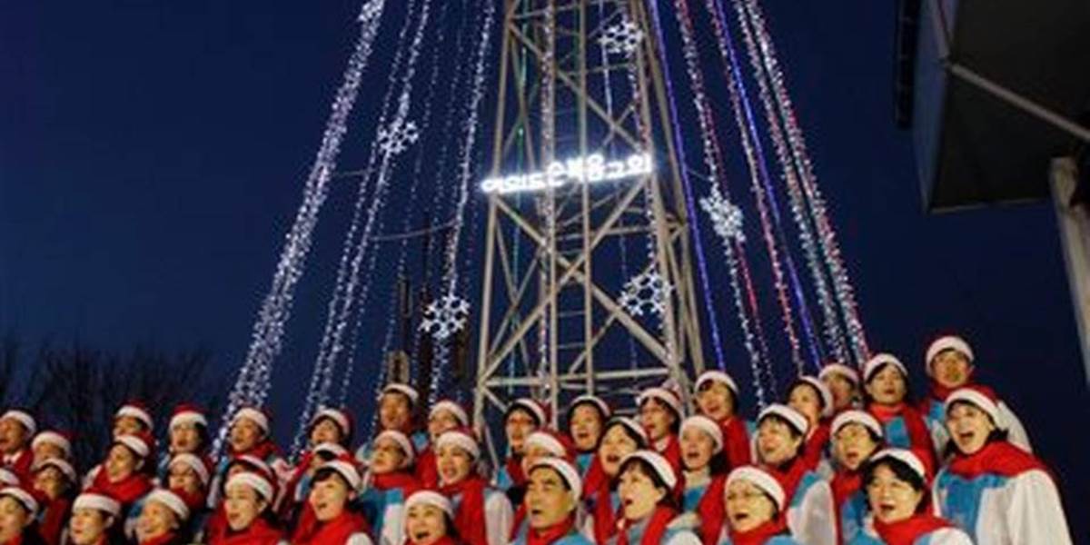 Južná Kórea odstránila z pohraničia kontroverzný vianočný stromček