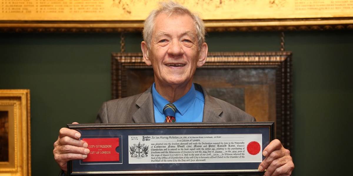 Ian McKellen získal titul Freemen of the City of London