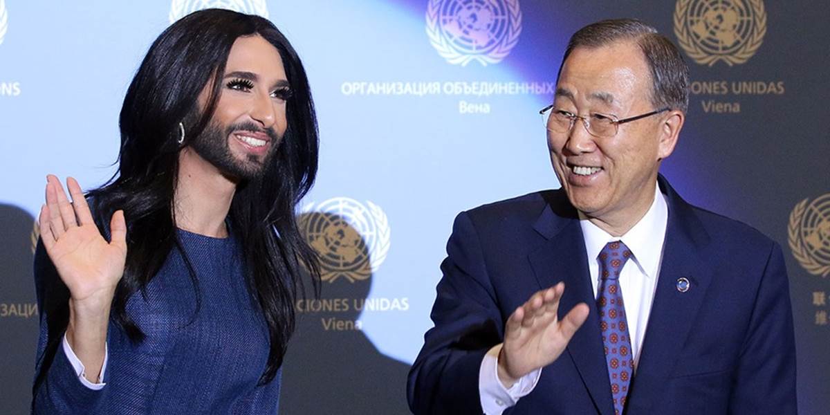 Šéf OSN vyzdvihol boj Conchity Wurst za práva homosexuálov