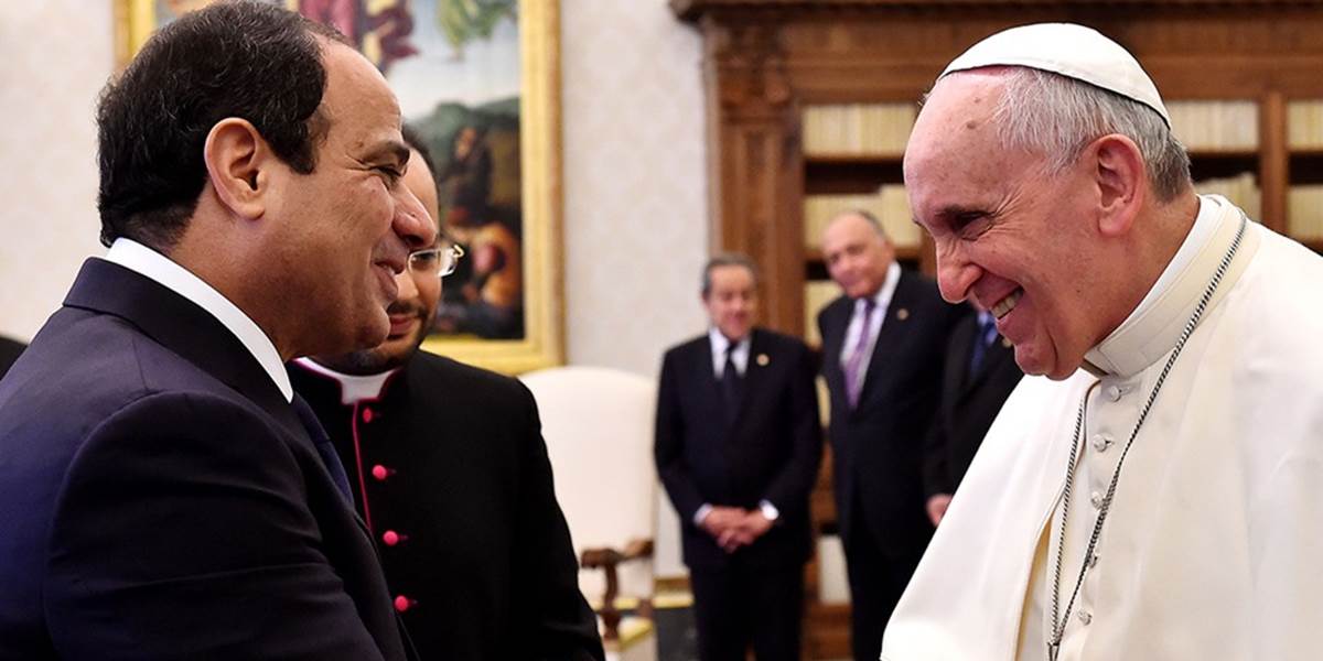 Pápež prijal na súkromnej audiencii egyptského prezidenta