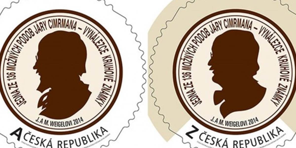 Česká pošta vydala oválnu známku s Járou Cimrmanom