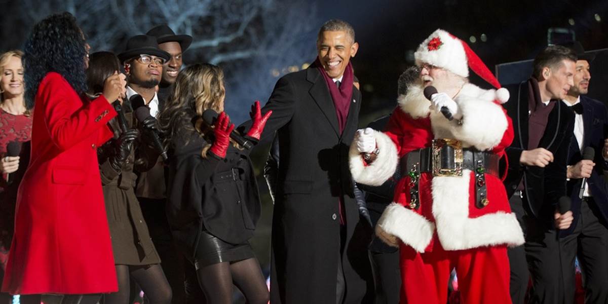 VIDEO Obama rozsvietil národný vianočný strom