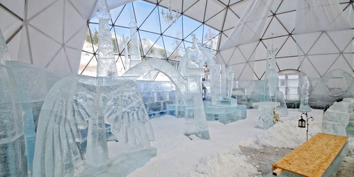 Tatranský ľadový dóm na Hrebienku už stavajú