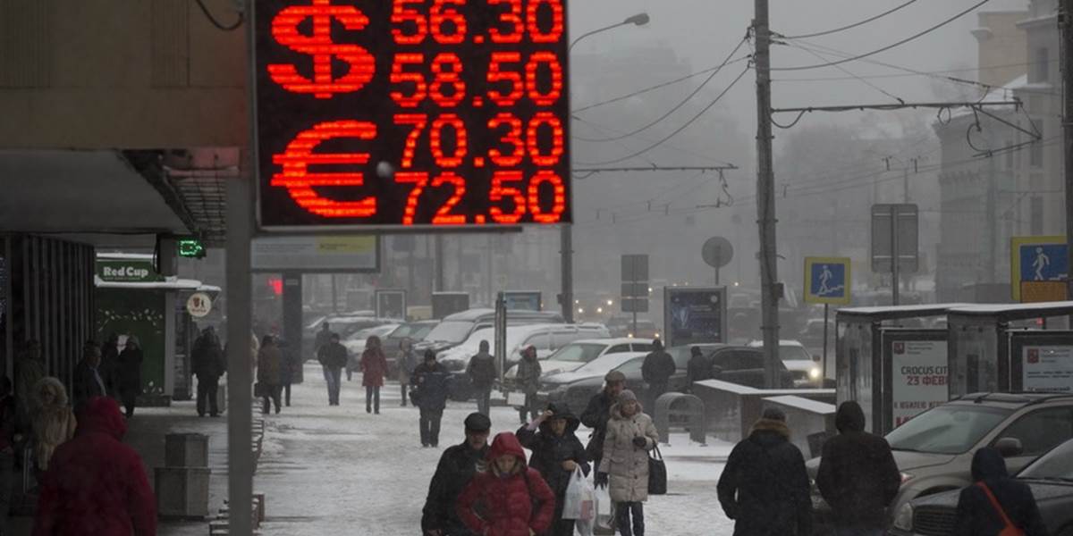 Možnosť nových sankcií voči Rusku oslabila rubeľ