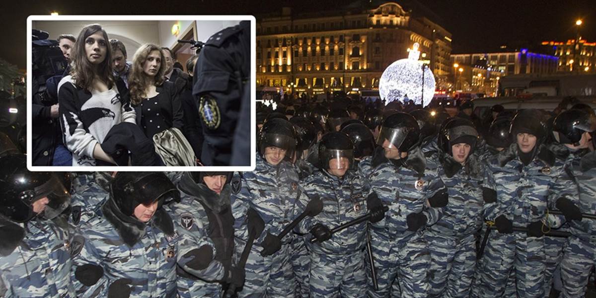 Ruská polícia zadržala 18 demonštrantov vrátane členiek Pussy Riot