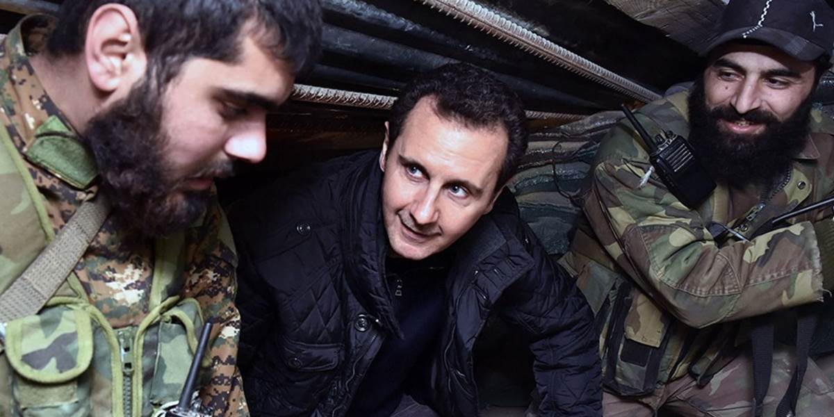 Prezident Asad navštívil vojakov na frontovej línii