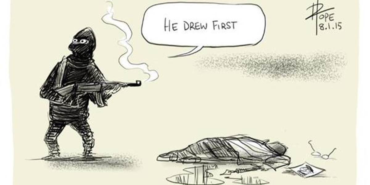 FOTO Karikaturisti z celého sveta reagujú na tragédiu v Charlie Hebdo