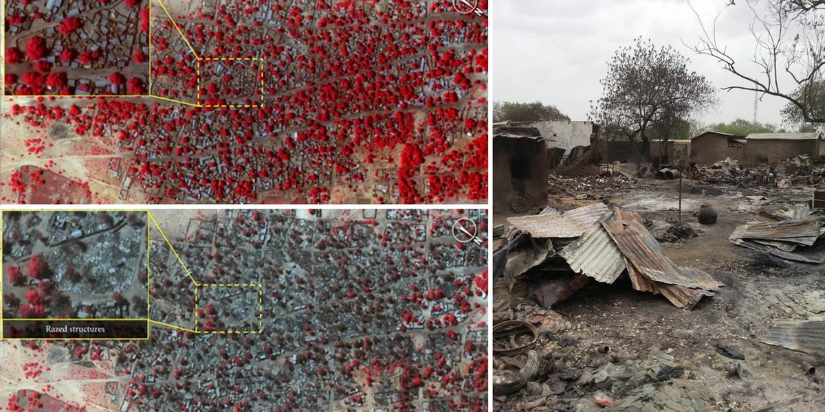 FOTO Spúšť po útoku teroristov v Nigérii: Jednu obec vymazali z povrchu zemského