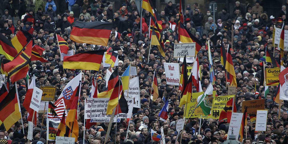 Drážďanský protest PEGIDA prvýkrát pritiahol nižší počet účastníkov