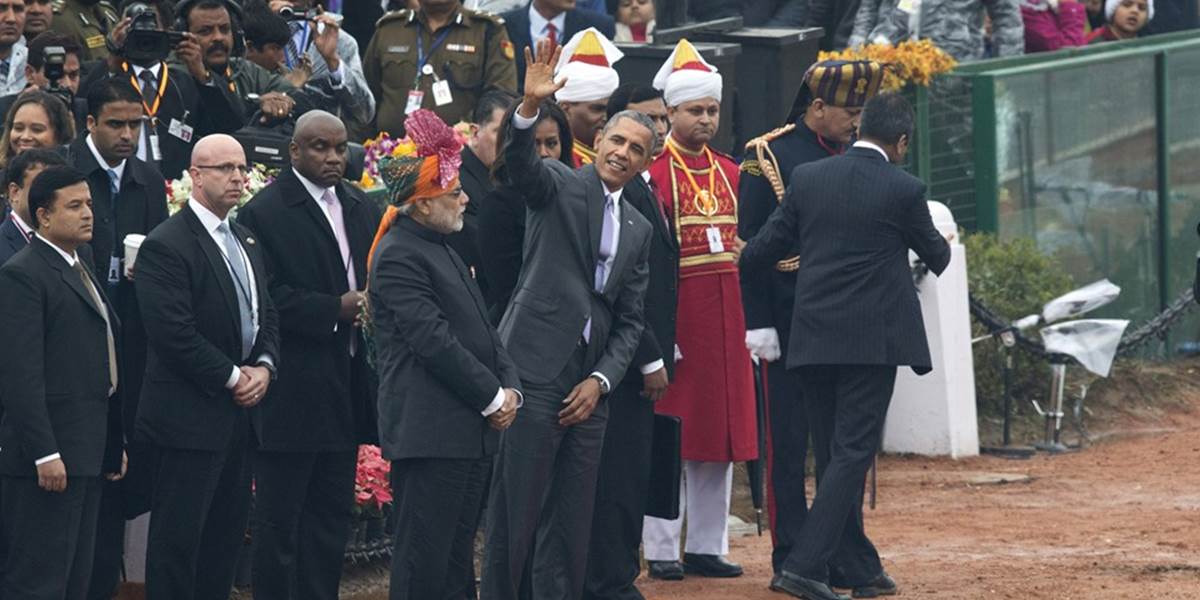 Obama sa ako prvý prezident USA zúčastnil na oslavách Dňa republiky v Indii