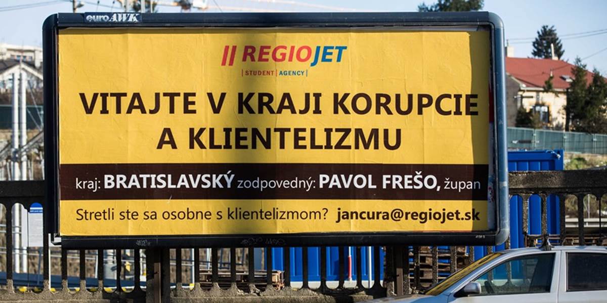Nitriansky kraj zatiaľ trestné oznámenie pre kampaň firmy RegioJet nepodal
