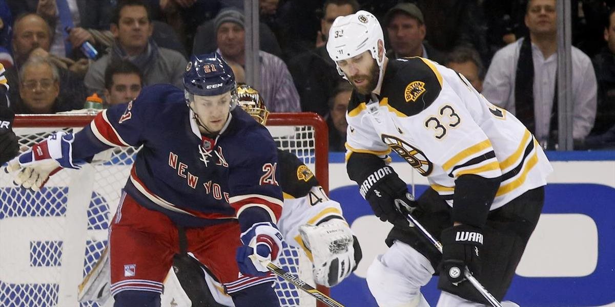 NHL: Chára nebodoval, Boston prehral s Rangers