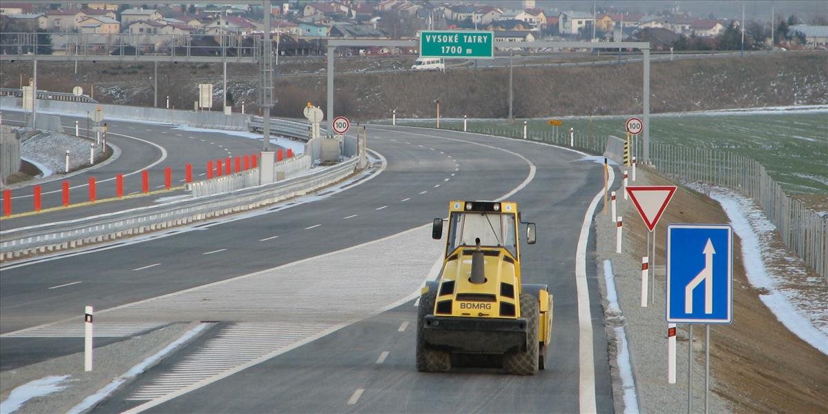 Vodiči by mali tento rok dostať do užívania takmer 57 km nových diaľnic