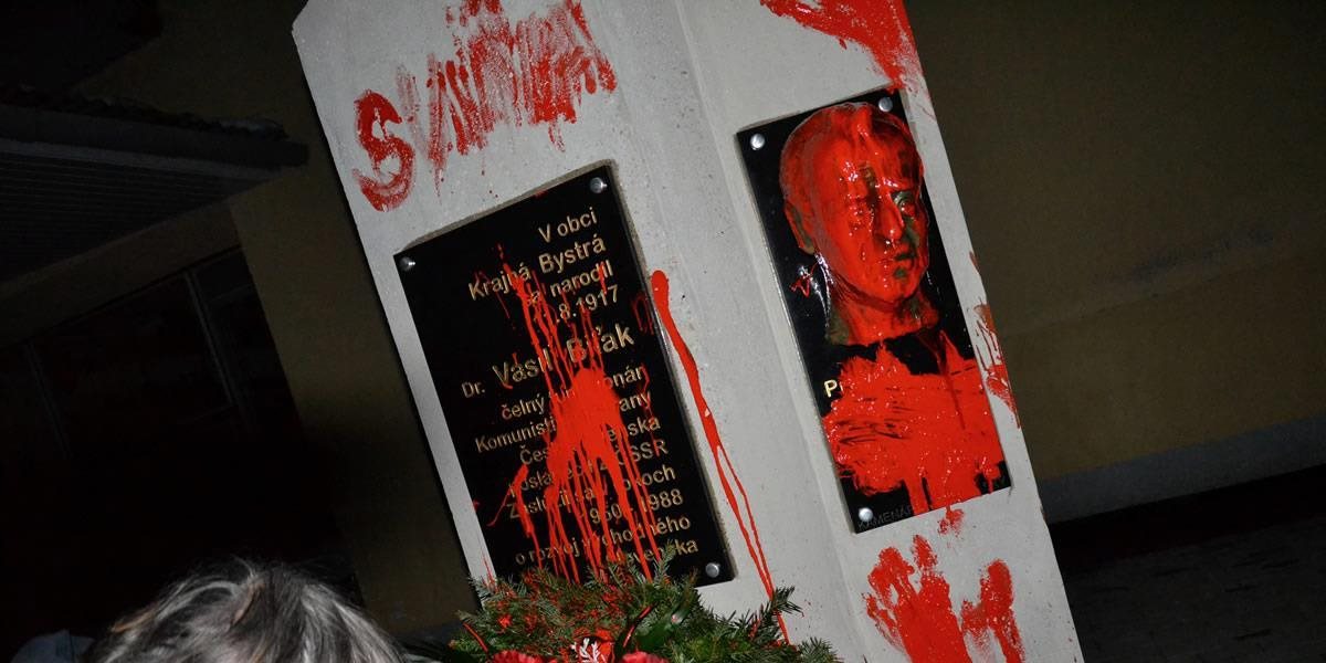Predbežná škoda na poškodenej buste Vasila Biľaka je 3500 eur
