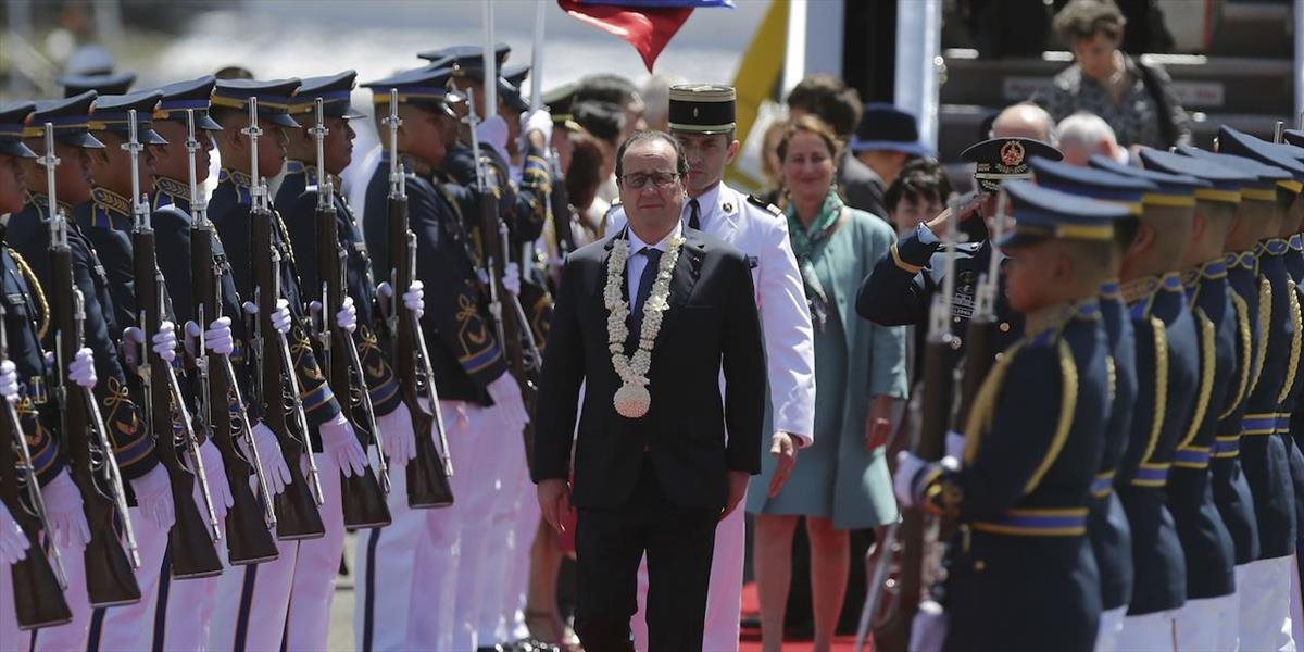 Francúzsky prezident Francois Hollande pricestoval na návštevu Filipín