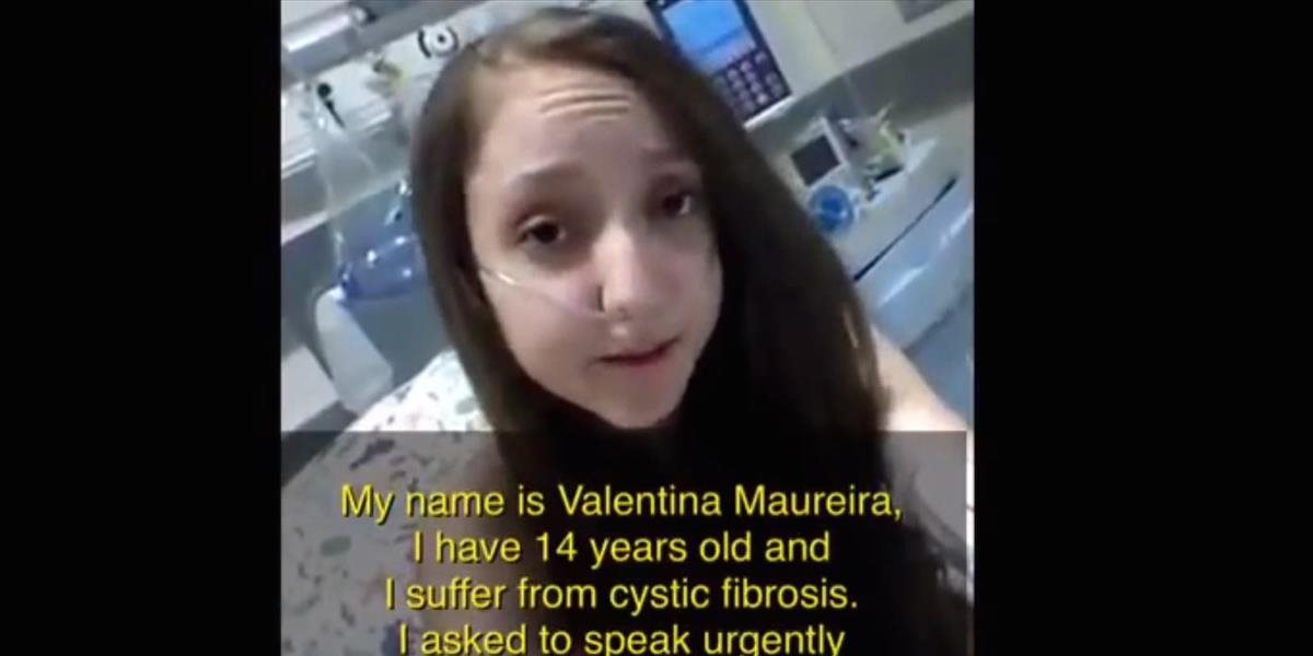 VIDEO Valentina (14) prosí prezidentku Čile, aby jej umožnila eutanáziu
