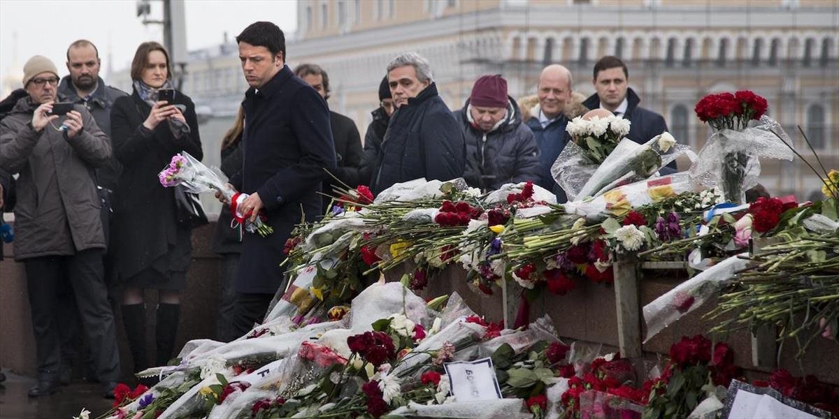 Renzi položil kvety na mieste vraždy Nemcova