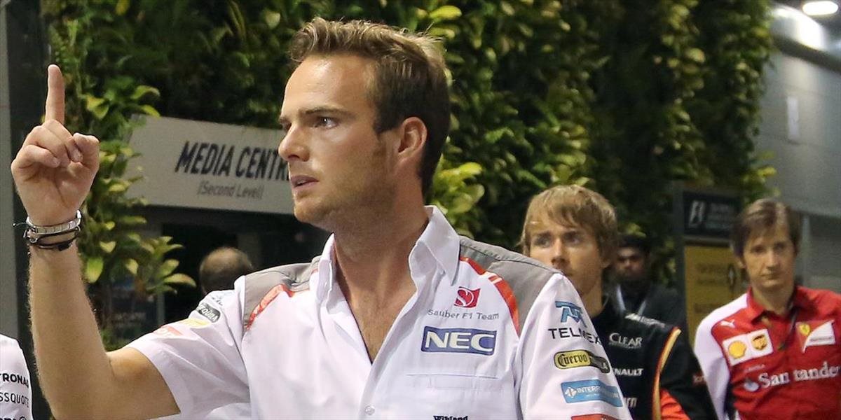 F1: Sauber musí posadiť za volant Van der Gardeho