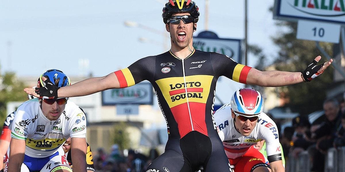 VIDEO: Sagan sa vyhol hromadnému pádu: V etape Tirreno - Adriatico finišoval druhý