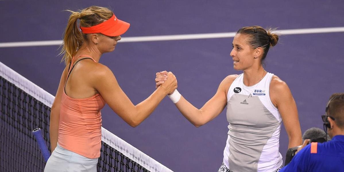 WTA Indian Wells: Šarapovová nestačila v osemfinále na Pennettovú