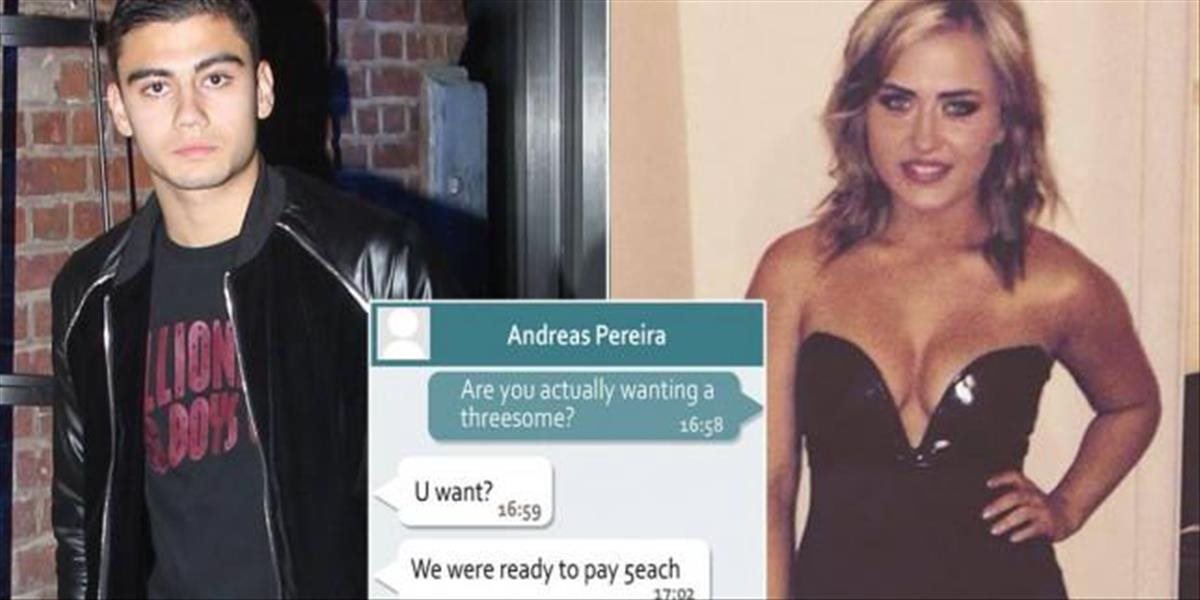 Mladík z Man Utd ponúkal žene peniaze za sex v trojke