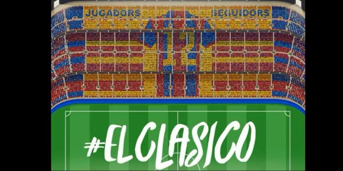 VIDEO Fanúšikovia Barcelony vytvoria pred El Clásicom gigantickú mozaiku