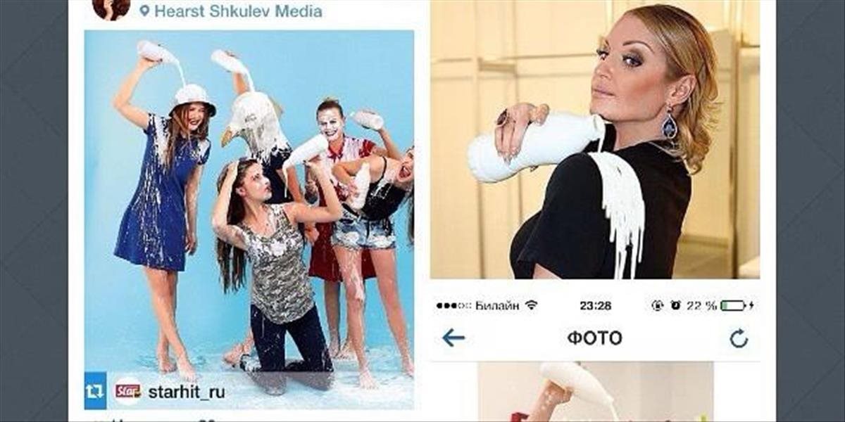 FOTO Ruské celebrity sa zapojili do Kefírovej výzvy