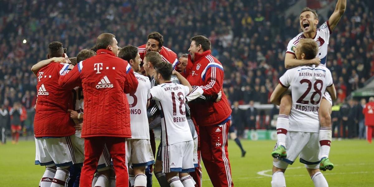 Bayern Mníchov do semifinále Nemeckého pohára,čaká ho Borussia Dortmund
