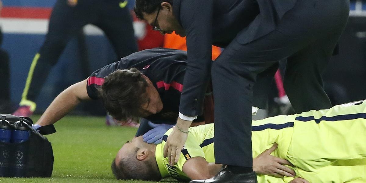LM: Iniesta sa proti PSG zranil, štart proti Valencii otázny