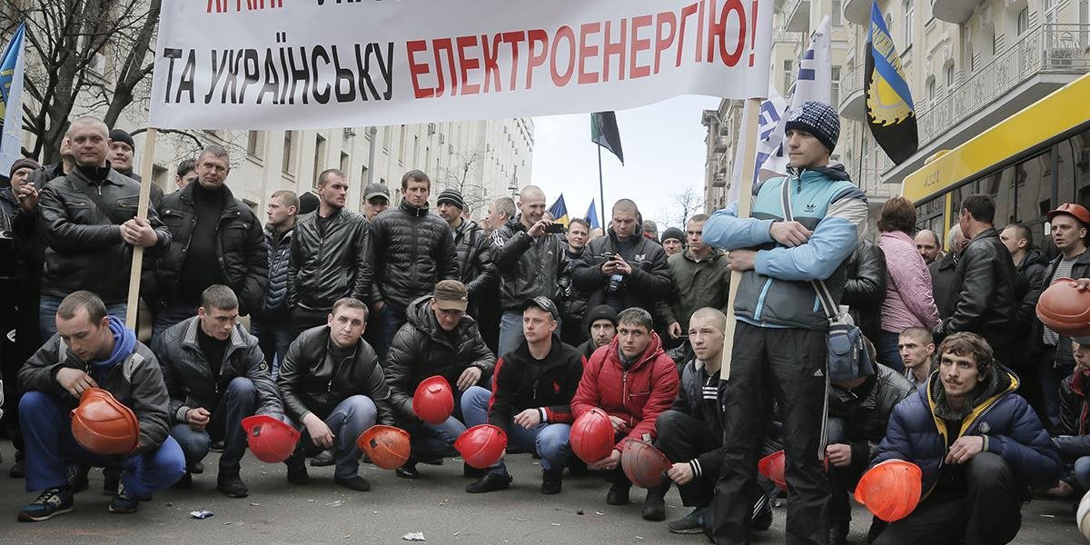 V Kyjeve protestovali tisíce baníkov, pohrozili štrajkom