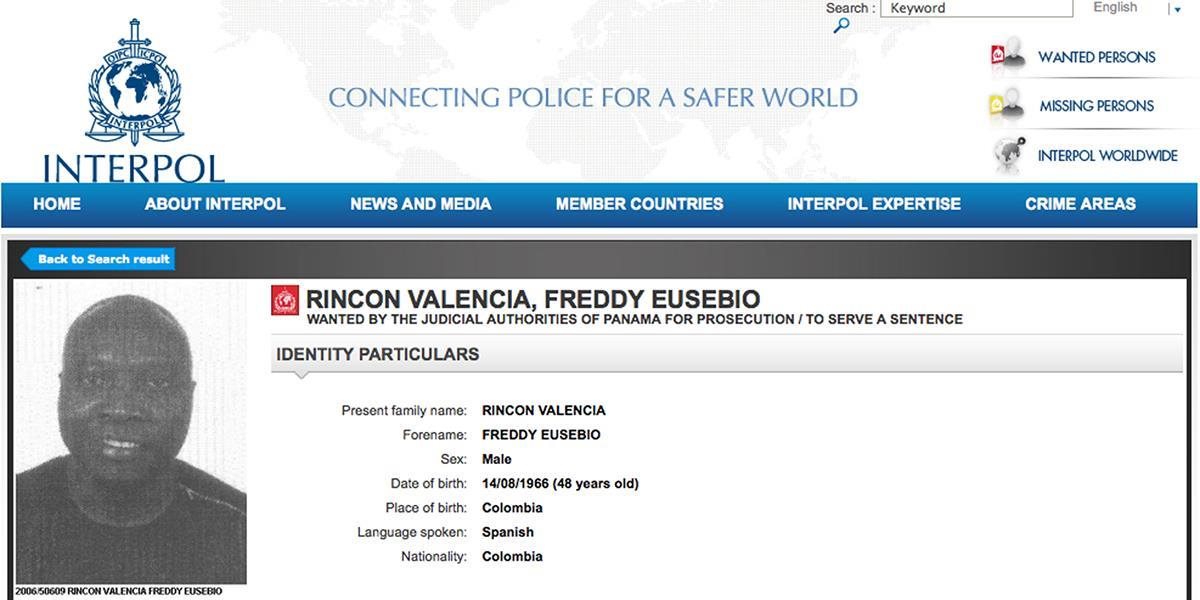 Bývalého reprezentanta Kolumbie Rincóna hľadá Interpol