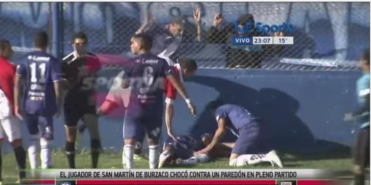 VIDEO Argentínsky futbalista zomrel na následky zlomeniny lebky