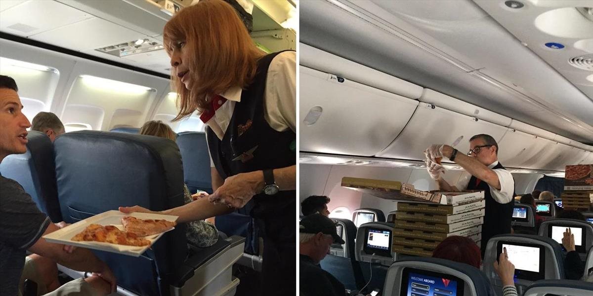 FOTO Geniálny pilot: Lietadlo meškalo, nahnevaným cestujúcim objednal pizzu
