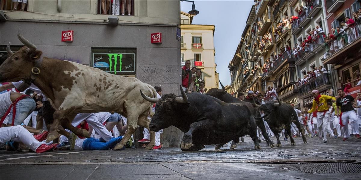 Beh s býkmi v Pamplone sa zaobišiel bez vážnejších zranení