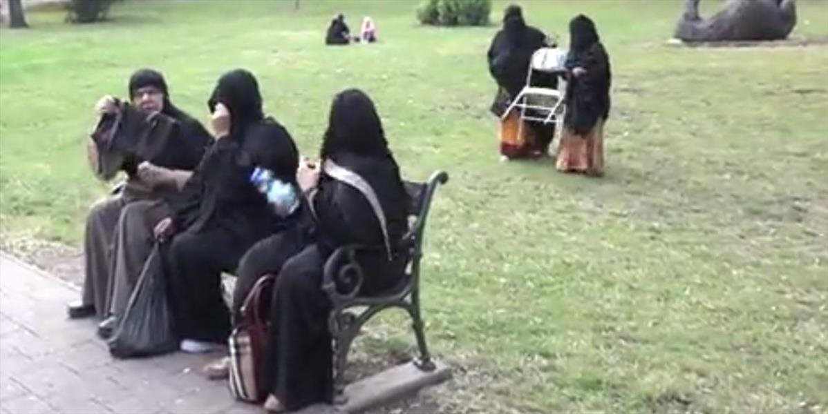 Park v Tepliciach plný moslimských kúpeľných hostí: Psíčkari usporiadali protest