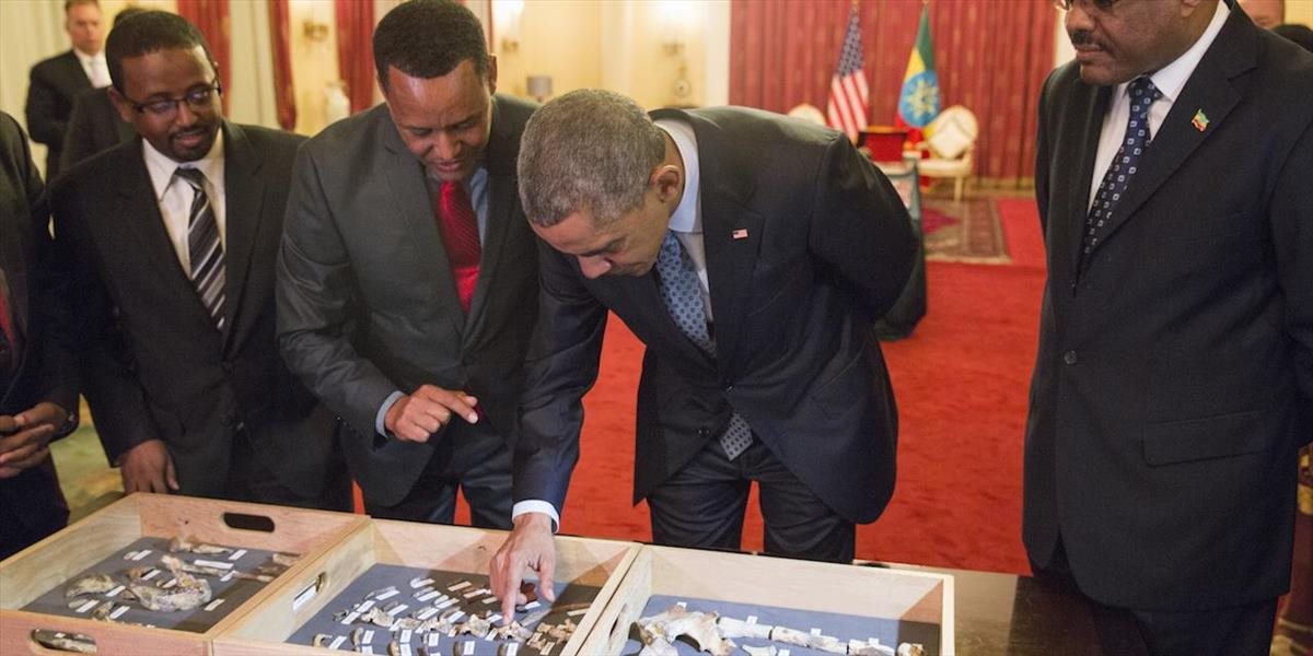 Barack Obama si v Etiópii prezrel kostru pravekej ženy Lucy