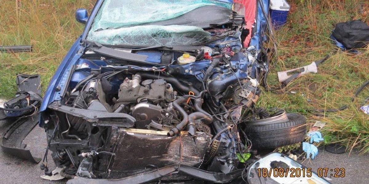 FOTO Nehoda v Strečne: Český vodič prešiel do protismeru, zrážku s nákladiakom neprežil