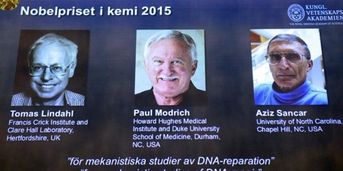 Nobelovu cenu 2015 za chémiu získala trojica vedcov