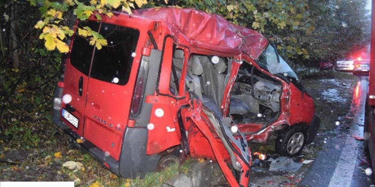 FOTO Tragická nehoda na Donovaloch: Zrážku dodávky s kamiónom neprežili dvaja ľudia