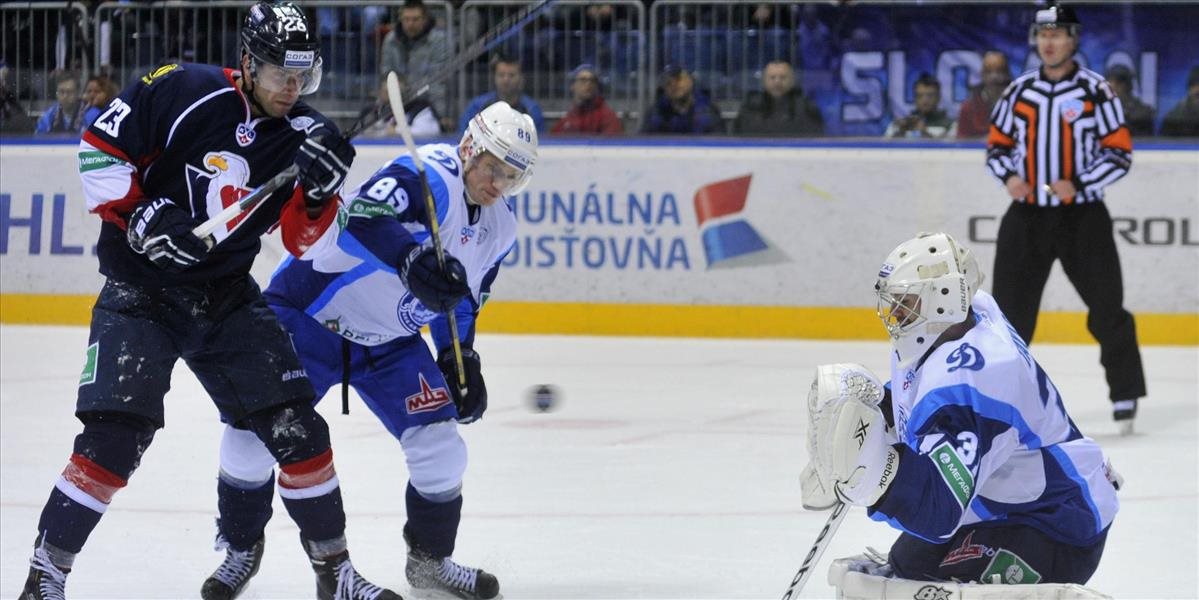 KHL: Slovan prehral v Minsku s Dinamom tesne 2:1