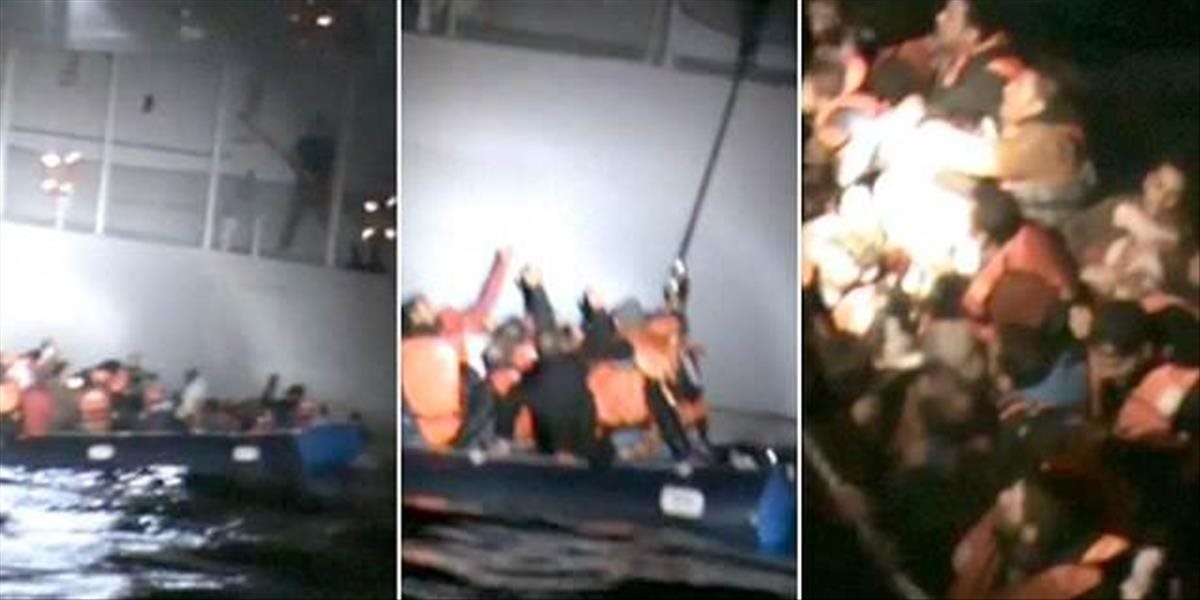VIDEO Gréci sa s utečencami nekašlú: Pobrežná stráž potopila čln z migrantami