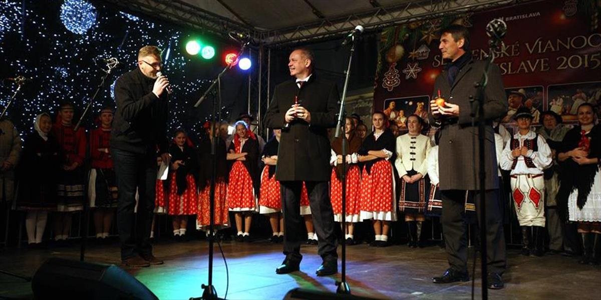 Prezident Kiska otvoril festival Slovenské Vianoce v Bratislave