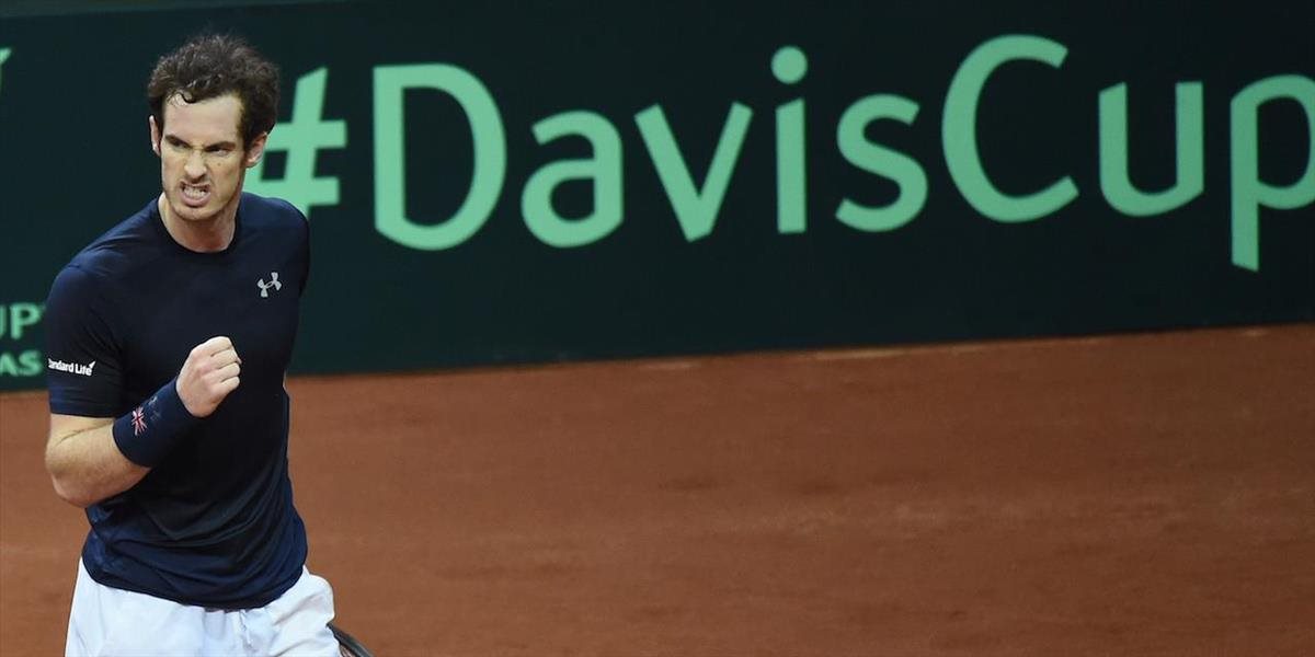 Davis Cup: Murray splnil úlohu, Belgicko - V. Británia zatiaľ 1:1