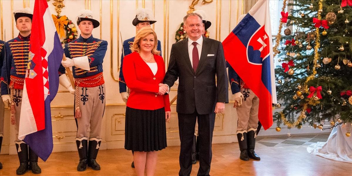 Kiska víta iniciatívu prezidentky Chorvátska na energetické prepojenie Európy