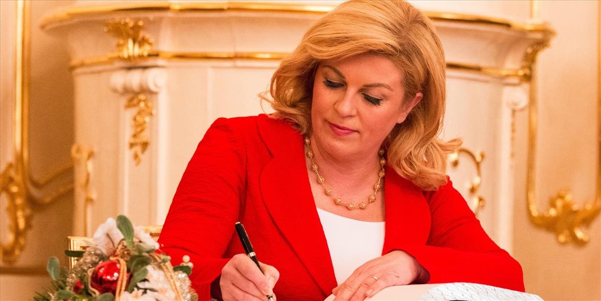 Chorvátska prezidentka si v Banskej Bystrici prevzala čestný titul, cítila sa ako doma