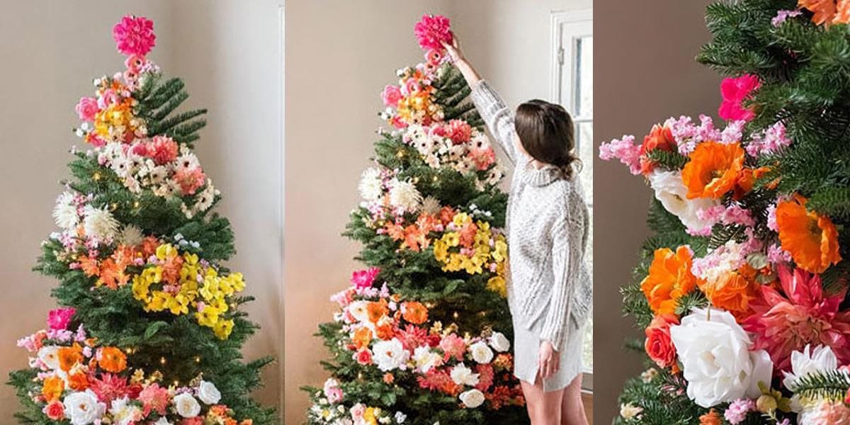 Nový hit týchto Vianoc? Ľudia si zdobia vianočné stromčeky kvetmi