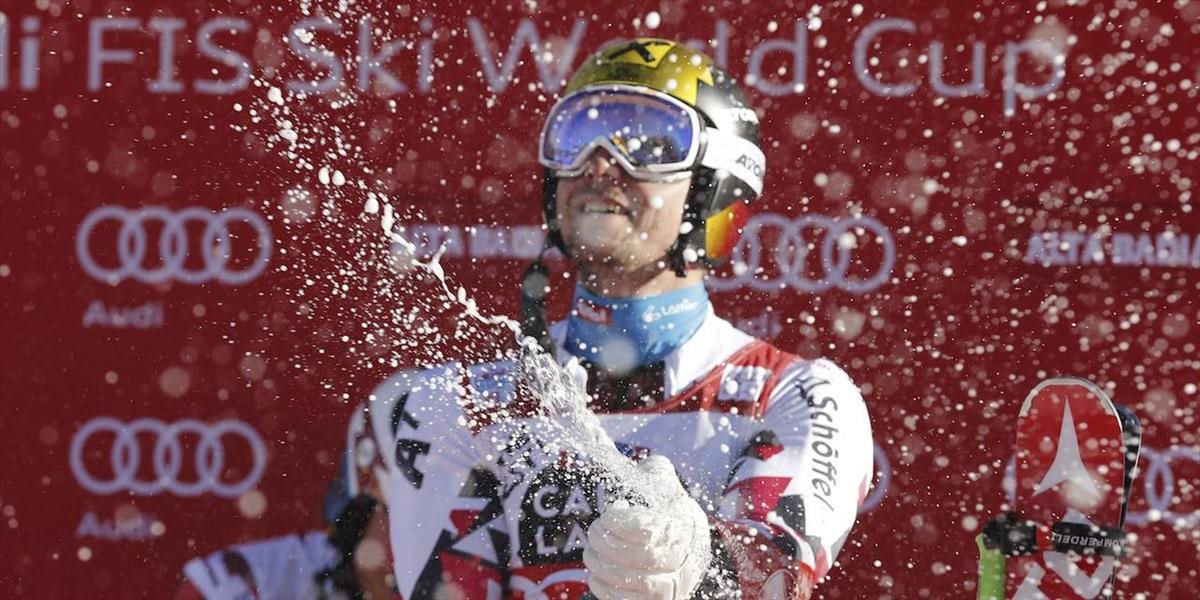 Hirscher vyhral obrovský slalom v Alta Badii a je novým lídrom